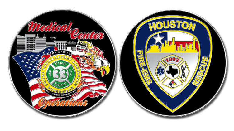 STATION 33C HOUSTON TX FIRE FIGHTER COIN