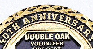 challenge coin with Crosscut edge style