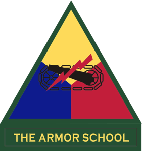 Insignia on US Army Armor School Patch