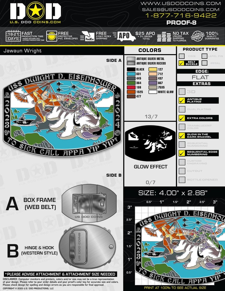 uss-dwight-d-eisenhower-avatar-last-airbender-appa-yip-yip-belt-buckle-proof