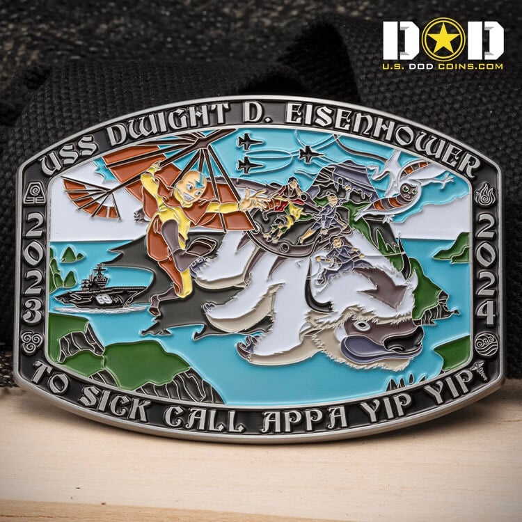 uss-dwight-d-eisenhower-avatar-last-airbender-appa-yip-yip-belt-buckle