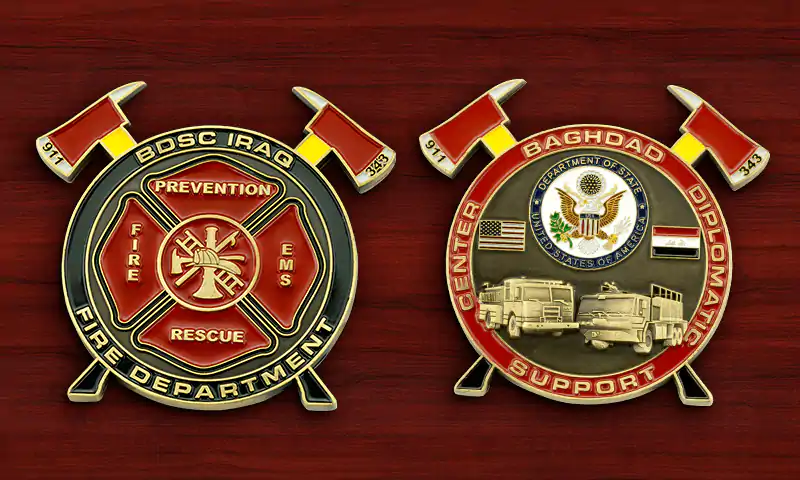 BDSC Iraq Fire Department Challenge Coins