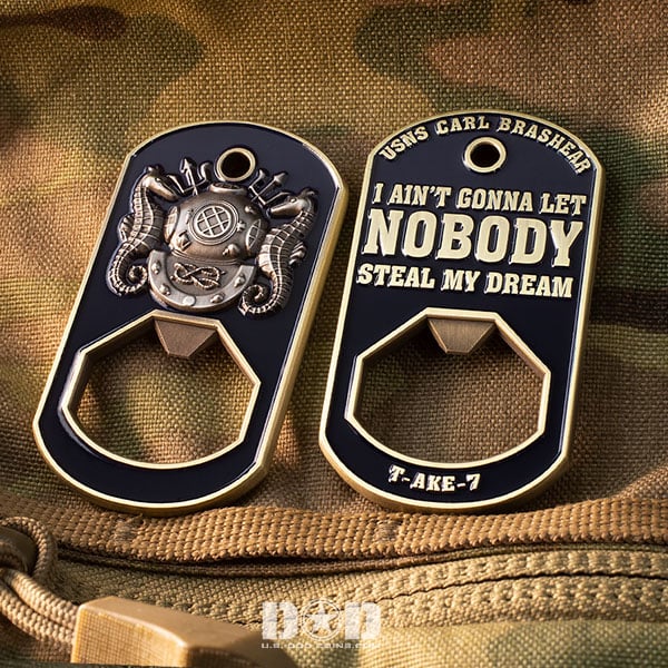 custom dog tag challenge coin bottle openers
