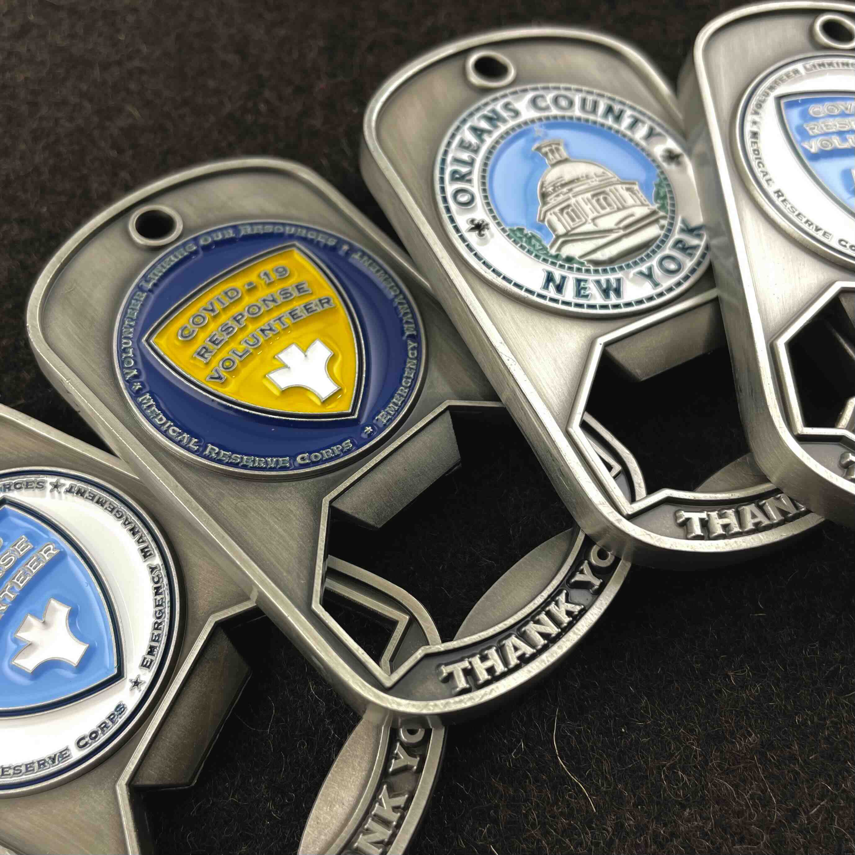 police challenge coin dog tags with custom bottle openers