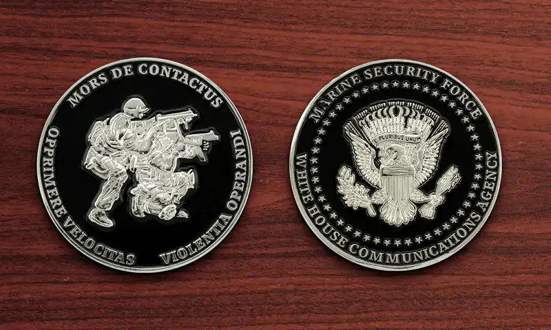 Marines Security Forces challenge coins