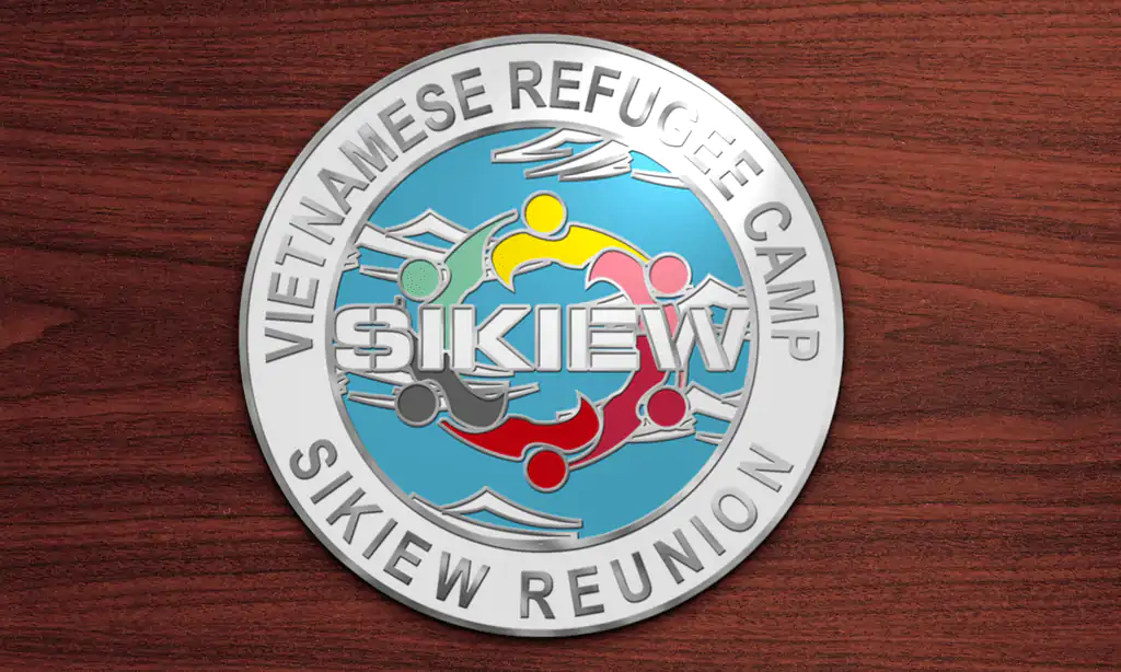 Vietnamese Refugee Camp soft enamel lapel pin