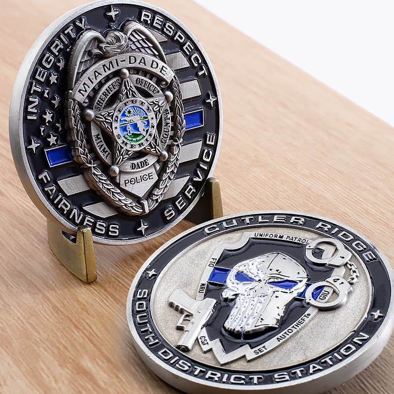 Miami Dade challenge coin for police dept