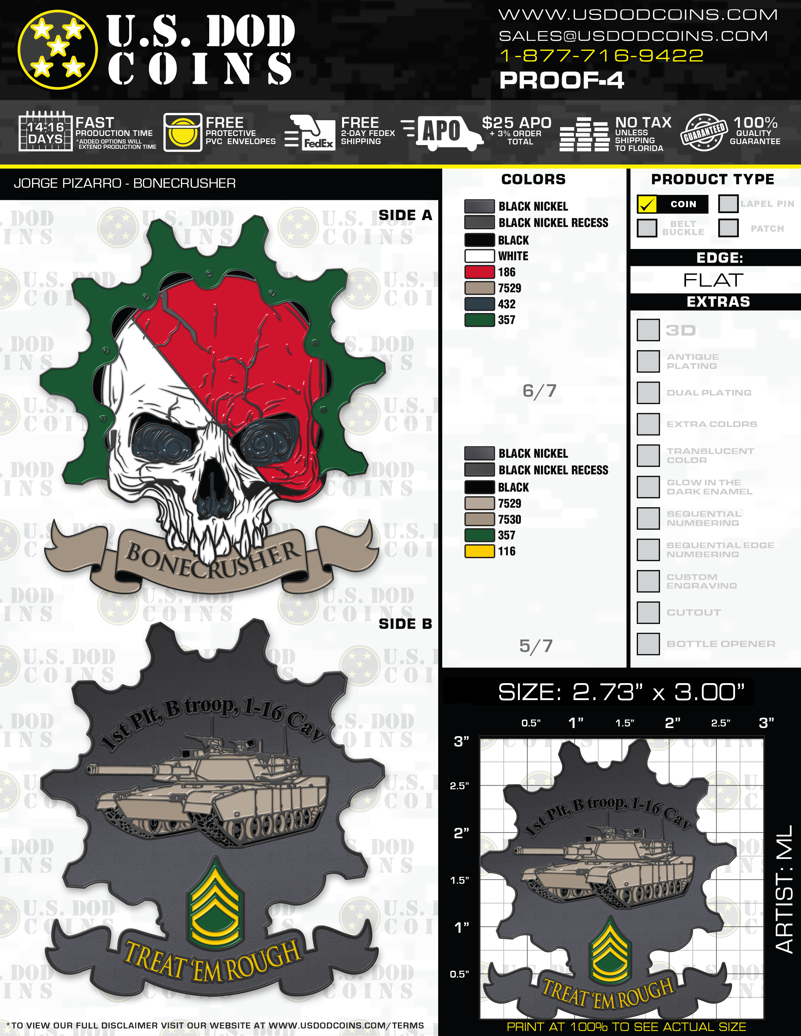 Fort Benning Challenge Coin with Custom Design