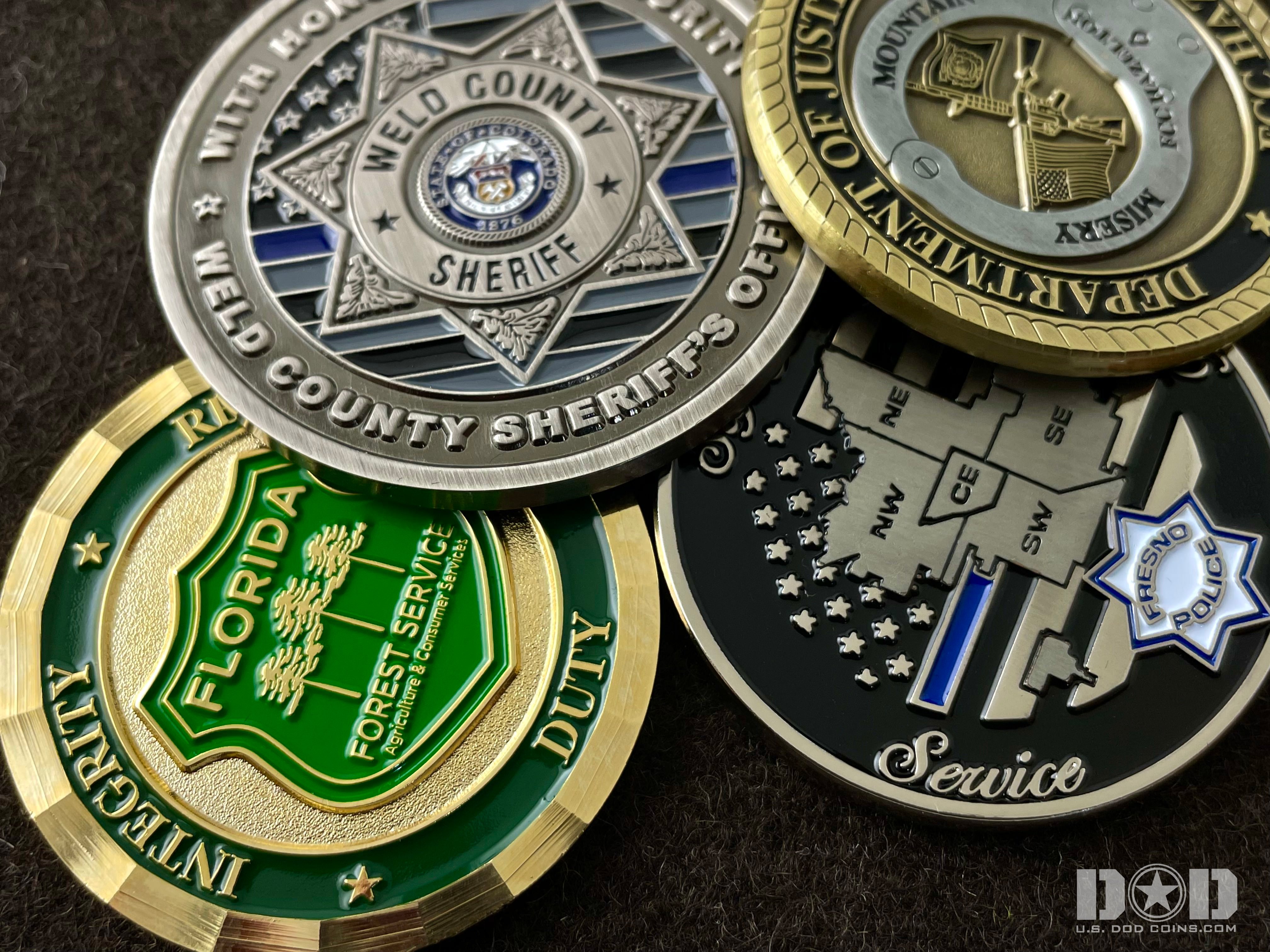 Police Challenge Coin Collage