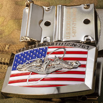 USS Springfield SSN-761 Belt Buckles2