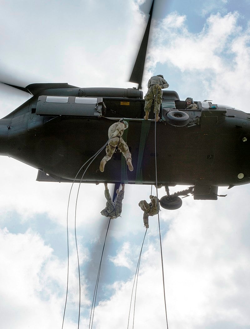 air assault rappel from helo