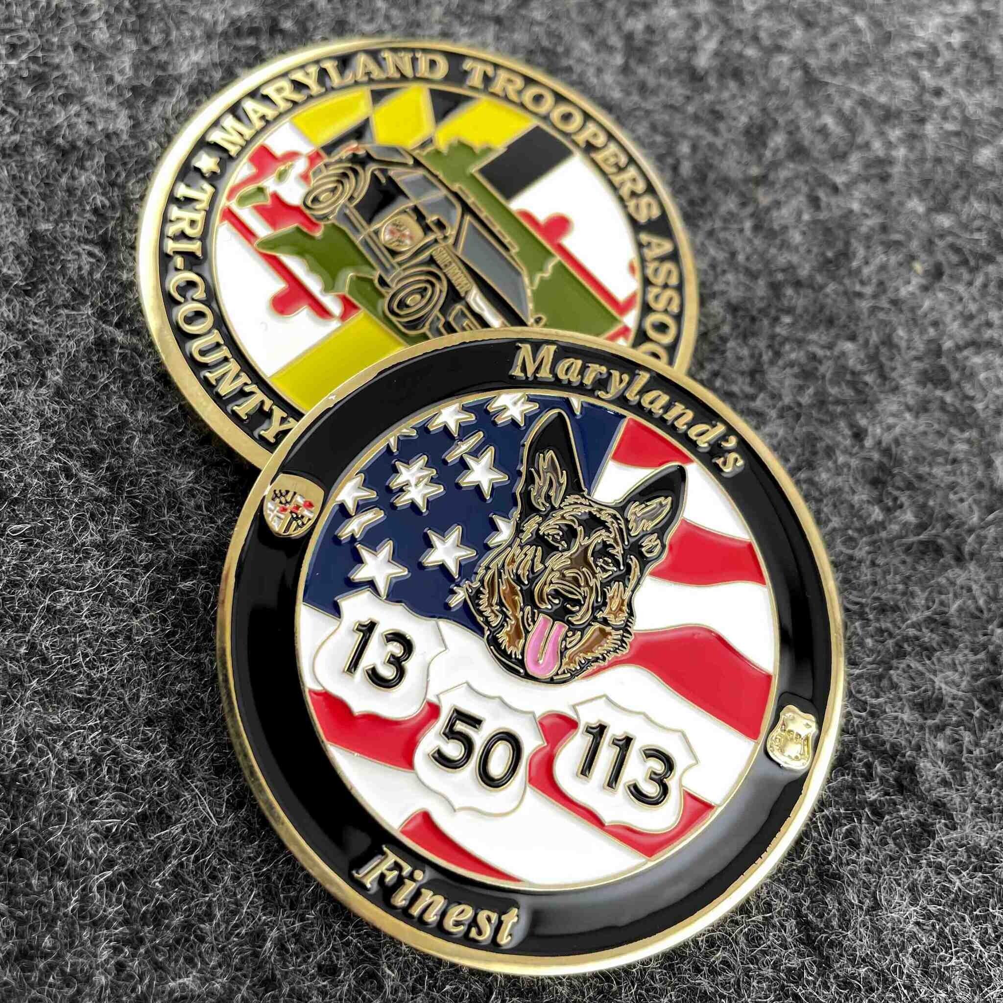 Custom challenge coin example