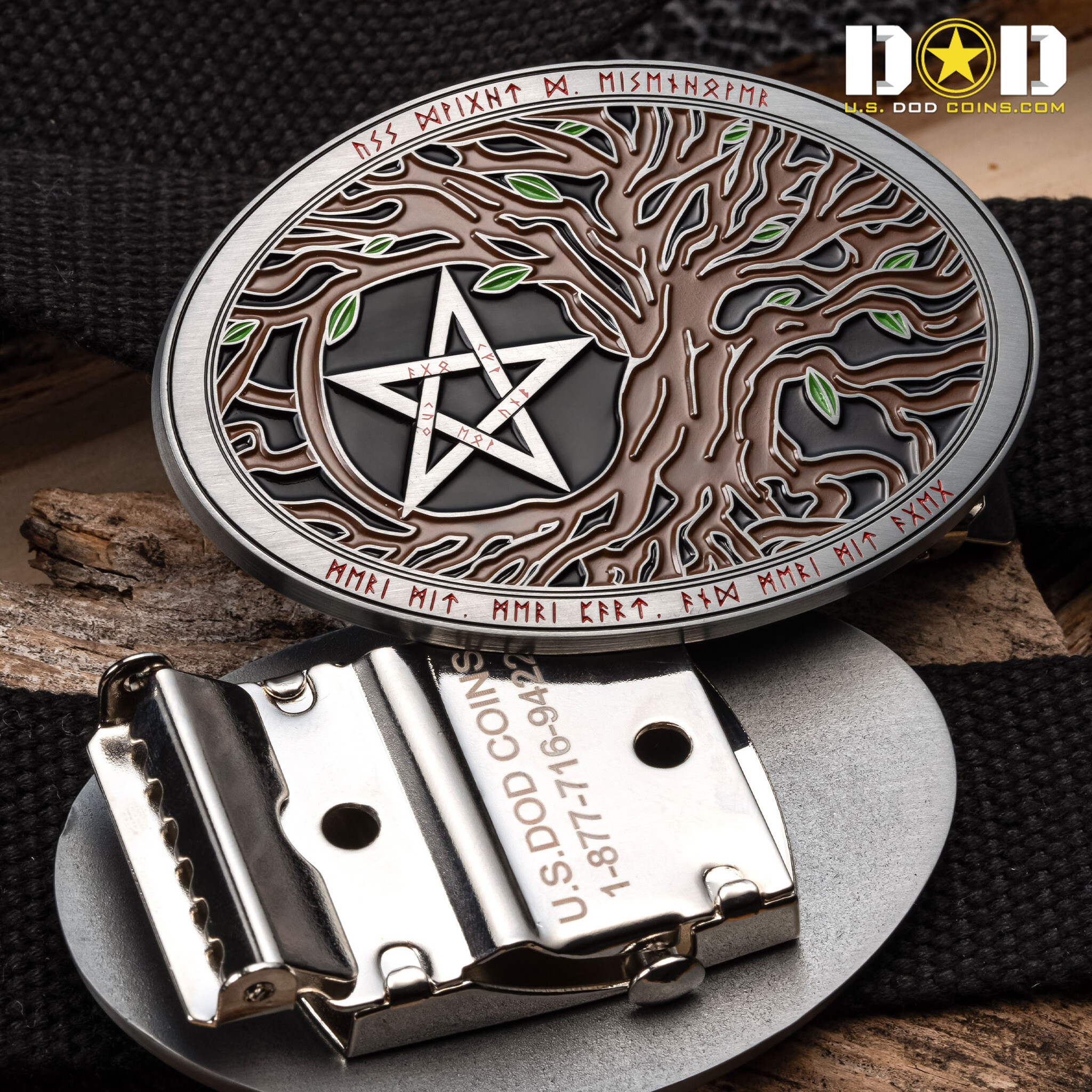 Custom belt buckle mold used to cast unit designs